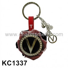 KC1337 - "VALENTINO" With Crystal Metal Key Chain